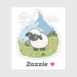 Fluffiest Lawn Mower – Adorable Blacknose Sheep Sticker