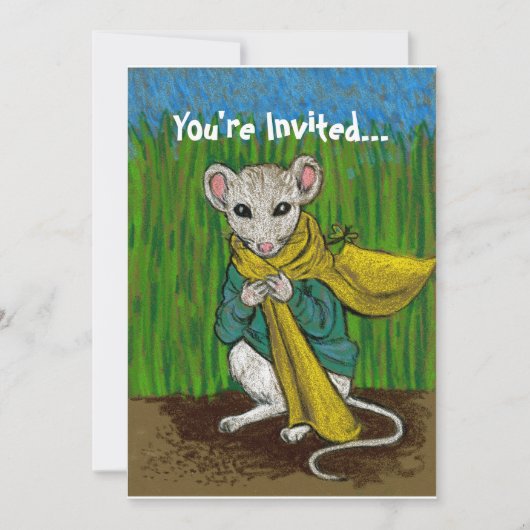 Fluffim Mouse Invitation Card (Devant)