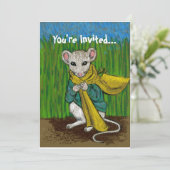 Fluffim Mouse Invitation Card (Debout devant)