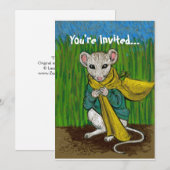 Fluffim Mouse Invitation Card (Devant / Derrière)