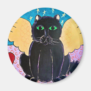 Fluffy Angel Cat Magneet