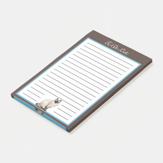 Fluffy Balinese kat om te doen lijst Post-it® Notes (Schuin)