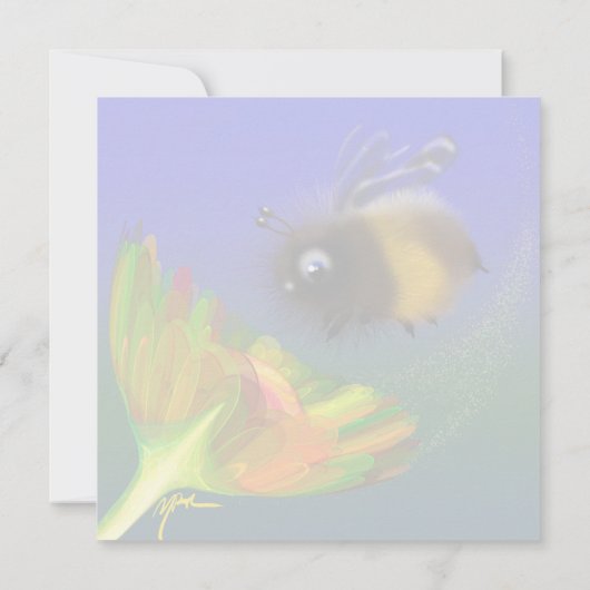 Fluffy bee Invitation (Dos)