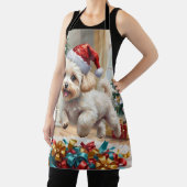 Fluffy Bichon Frise Dog Joyful Christmas Schort (Insitu)