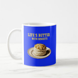 Fluffy Biscuit op een Bord, Life's Butter Biscuits Koffiemok