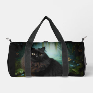 Fluffy Black Cat in Misty Bossen Plunjezak