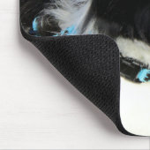 Fluffy Black en White Lionhead Bunny Rabbit Muismat (Hoek)