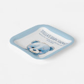 Fluffy blue beer papieren bordje (Gebogen)