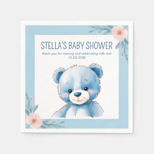 Fluffy blue beer servet (Voorkant)