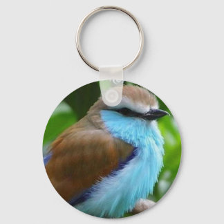 Fluffy Blue Bird Sleutelhanger