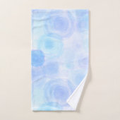 Fluffy Blue Rozen Floral Pattern Bad Handdoek (Handdoek)