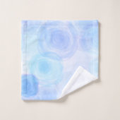 Fluffy Blue Rozen Floral Pattern Bad Handdoek (Wasdoekje)