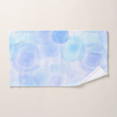 Fluffy Blue Rozen Floral Pattern Bad Handdoek (Handdoek)