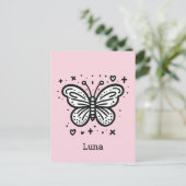 Fluffy Buffalo Baby - Kawaii Boerderij Animal Briefkaart (Staand voorkant)