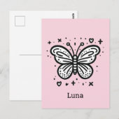 Fluffy Buffalo Baby - Kawaii Boerderij Animal Briefkaart (Voorkant / Achterkant)