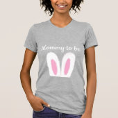 Fluffy bunny eyers baby shower mama om te zijn t-shirt (Voorkant)