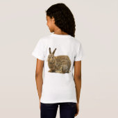 Fluffy Bunny Rabbit Kinder T-shirt (Achterkant volledig)