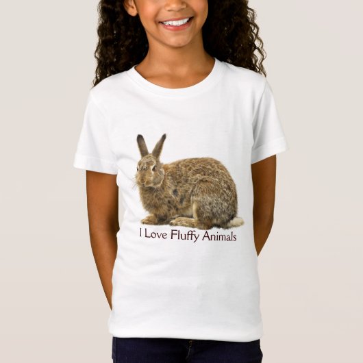 Fluffy Bunny Rabbit Kinder T-shirt (Voorkant)