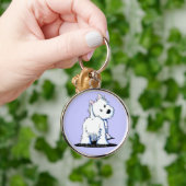 Fluffy Butt Westie Sleutelhanger (Hand)