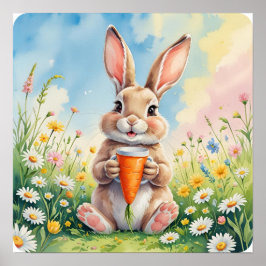 Fluffy & Cafeïnehoudende - Spring Bunny Coffee Sce Poster