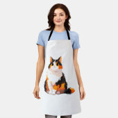Fluffy Calico Cat Schort (Gedragen)