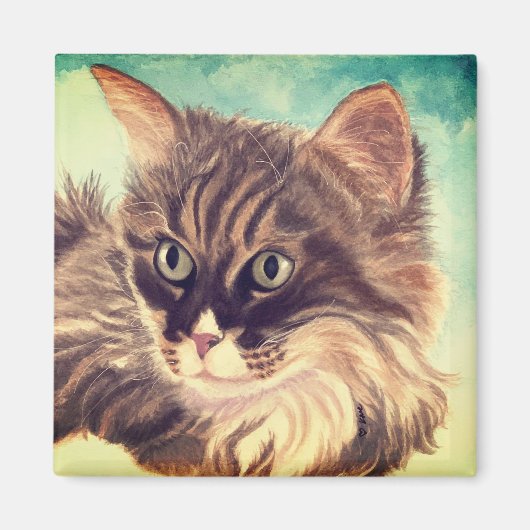 Fluffy Cat cloud magnet Magneet (Voorkant)