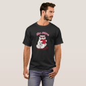 Fluffy Cat Holding Heart Tshirt (Devant entier)