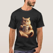 Fluffy Cat Powered By 7 Cups of Chaos T-shirt (Voorkant)