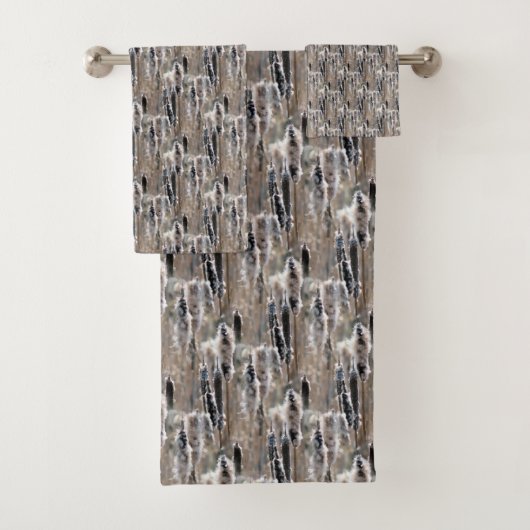 Fluffy Cattails Nature Motif (En situation)