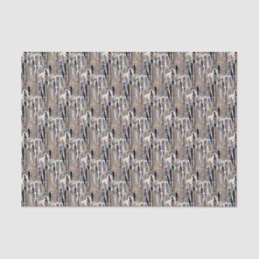 Fluffy Cattails Natuur Patroon Tissuepapier (Voorkant)