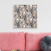 Fluffy Cattails Vermenigvuldigde Natuur Canvas Afdruk (Insitu (Woonkamer))