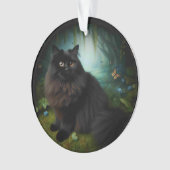 Fluffy Chat noir en Misty Woods (devant)