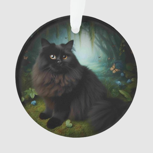 Fluffy Chat noir en Misty Woods (devant)