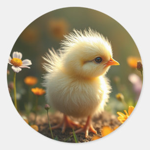 Fluffy Chick Stickers