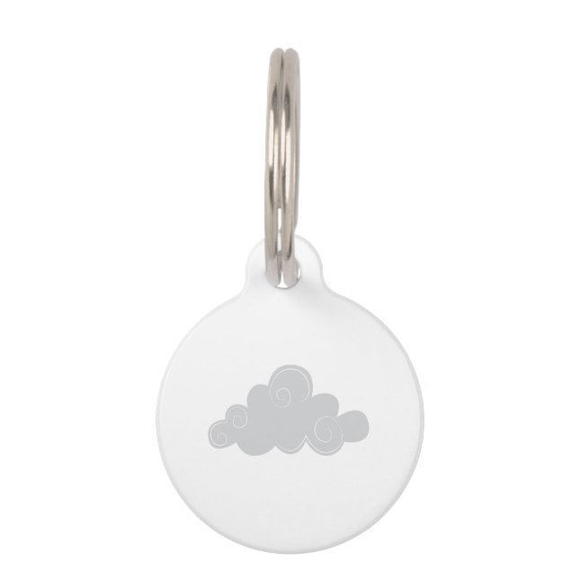 Fluffy Cloud Huisdierpenning (Voorkant)