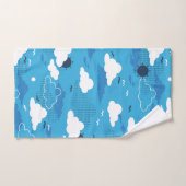 Fluffy Cloud Sunny Blue Sky Motif (Serviette à main)