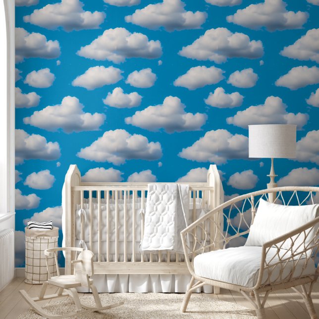 Fluffy Clouds Behang (Kinderen)