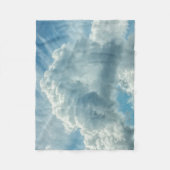 Fluffy Clouds Blue Fleece Blanket Deken (Voorkant)