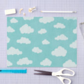 Fluffy Clouds Blue Sky Cloud Patroon Tissuepapier (Craft)