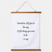 Fluffy Clouds Blue Sky Live Life Gedicht Hangend Wandkleed (Voorkant)