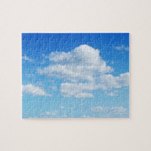 Fluffy Clouds en Blue Sky Legpuzzel (Horizontaal)
