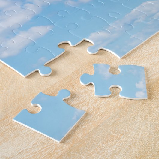 Fluffy Clouds en Blue Sky Legpuzzel (Zijkant)