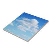 Fluffy Clouds en Blue Sky Tegeltje (Zijkant)