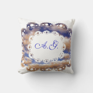 Fluffy Clouds en Monogramm Pillow Kussen