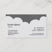 Fluffy Clouds - Grijs Visitekaartje (Achterkant)