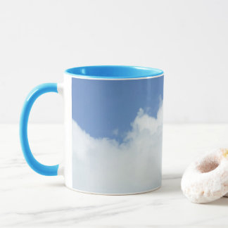 Fluffy Clouds in Bright Blue Sky Mok