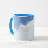 Fluffy Clouds in Bright Blue Sky Mok (Voorkant links)