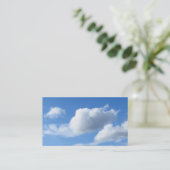 Fluffy Clouds in een blauwe hemel Visitekaartje (Staand voorkant)