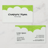 Fluffy Clouds - Martian Green Visitekaartje (Voorkant / Achterkant)