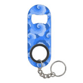 Fluffy Clouds Patroonmonogram Sleutelhanger Flessenopener (Achterkant)